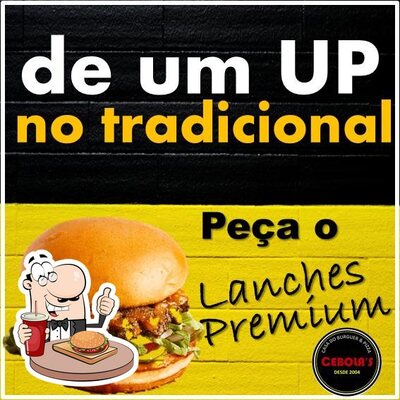 Experimente um hambúrguer no Cebola's Burg