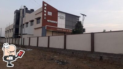 The exterior is an important feature of Manasa Restaurant