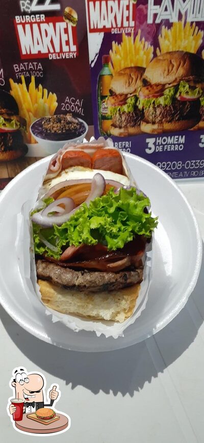 Os hambúrgueres do Marvel Burger delivery irão saciar diferentes gostos