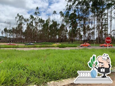 Você pode espairecer no na área externa do TremBão