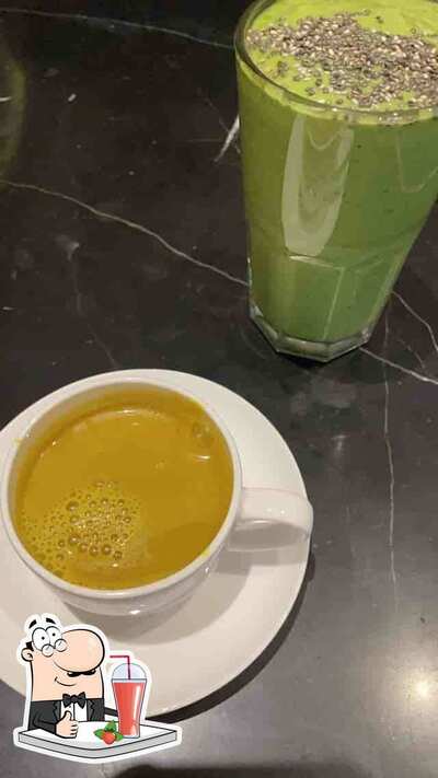 Enjoy a beverage at Lean Kitchen By Maya