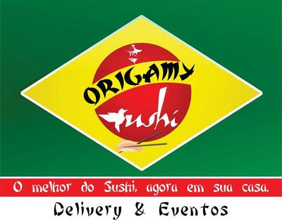 A publicidade apresenta informações sobre o Origamy sushi