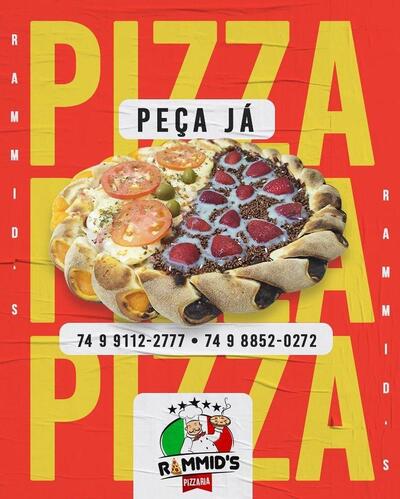 A publicidade apresenta informações sobre o Rammid's Pizzaria Juàzeiro BA