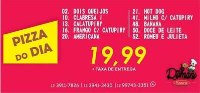 Aqui está a publicidade do Pizzaria La Romani