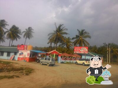 Enjoy the view at the outside area of Kaveri Fish Land