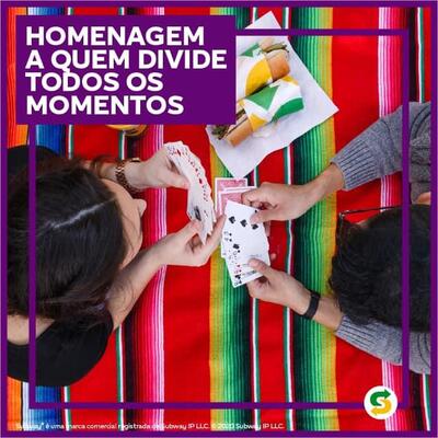 A publicidade apresenta informações sobre o Subway União da Vitória e Havan Porto União