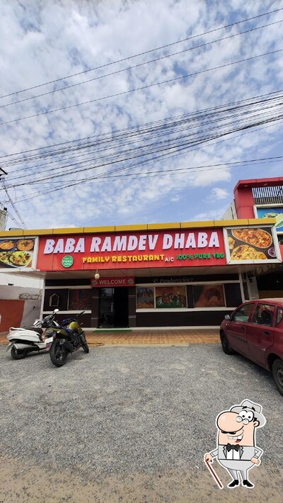 The outside part is an important feature of Baba Ramdev Dhaba