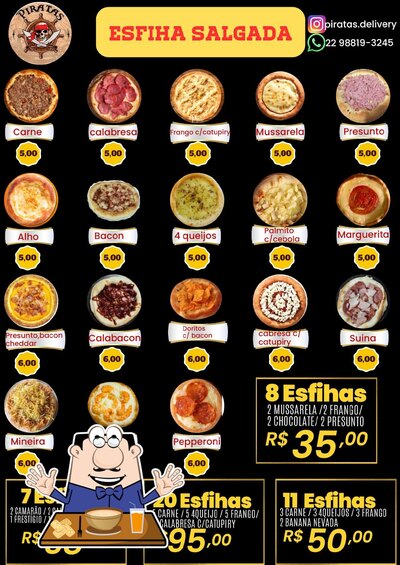 Comida em Piratas Pizzaria