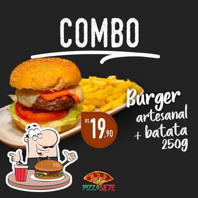 Os hambúrgueres do Pizza Sete irão satisfazer uma variedade de gostos