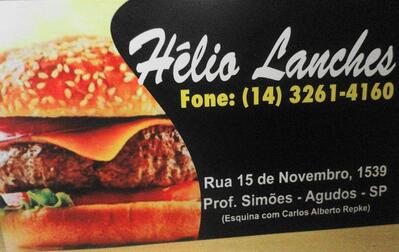 A publicidade mostra informações sobre o Heliolanches