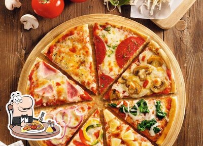 Pick different types of pizza