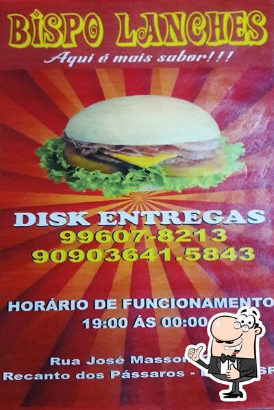Aqui está a publicidade do Bispo Lanches