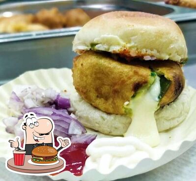 Try out one of the burgers served at Balajee Restaurant