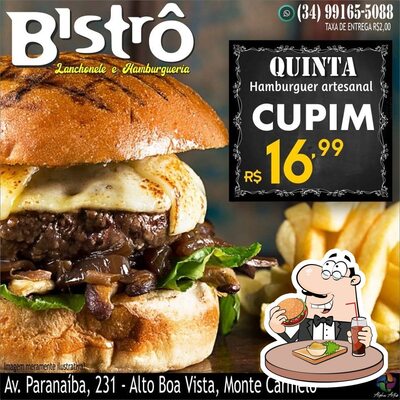 Os hambúrgueres do Bistrô irão saciar uma variedade de gostos