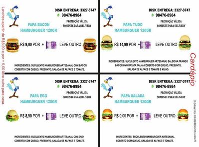 Aqui está a publicidade do Papaléguas Lanches