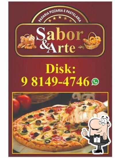 Aqui está a publicidade do Pizzaria Sabor e Arte