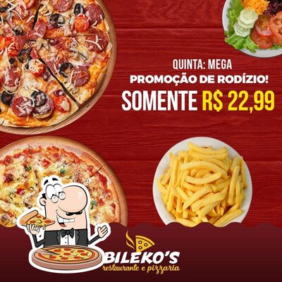Escolha pizza no Bileko's