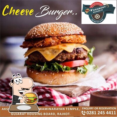 Order a burger at Celebrations