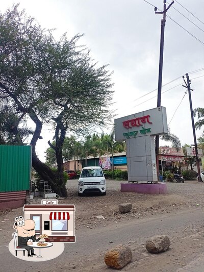 The outside part is an important feature of Sanyog Pure Veg Restaurant