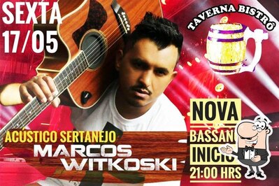 A publicidade apresenta informações sobre o Taverna Bistrô