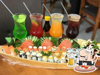 Inazuma Sushi serve uma gama de cervejas