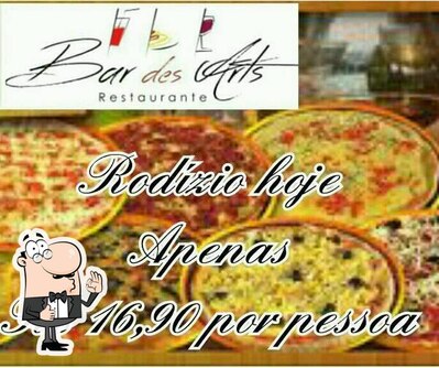 A publicidade mostra informações sobre o Bar des Arts