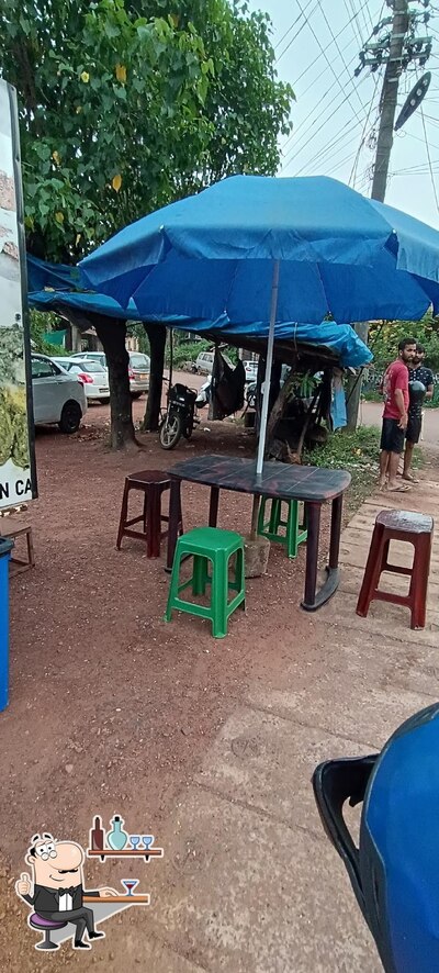 Take a seat at one of the tables at Goan Food on Wheels