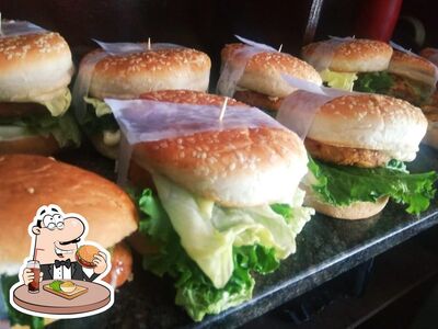 Try out one of the burgers served at Mom's Cafe