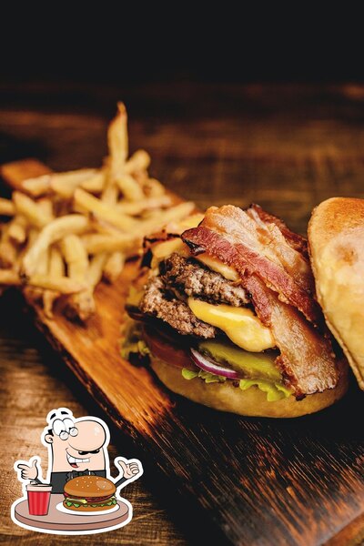 Get a burger at SRK CAFE & BEVERAGES