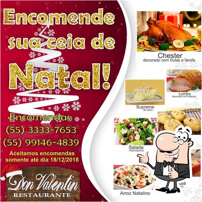 A publicidade apresenta informações sobre o Restaurante Don Valentin
