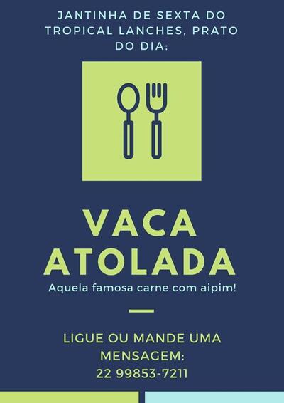 A publicidade apresenta informações sobre o Tropical Lanches