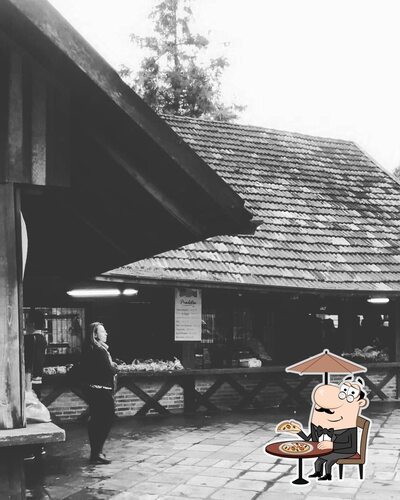 Desfrute da vista da área externa do Casa do Colono