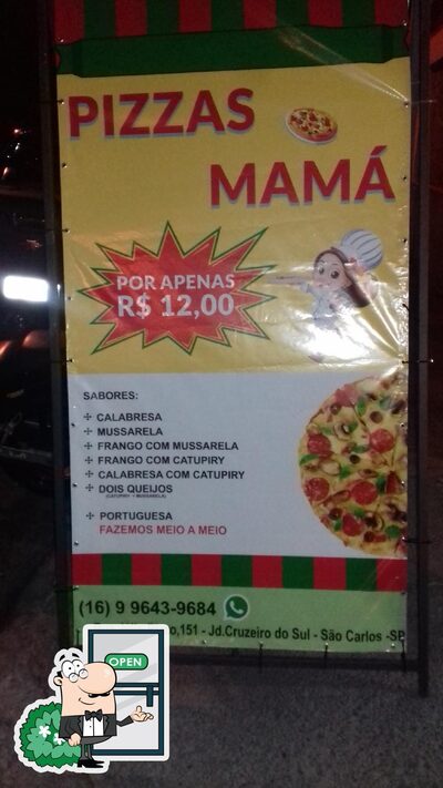 O exterior do Pizzas Mamá