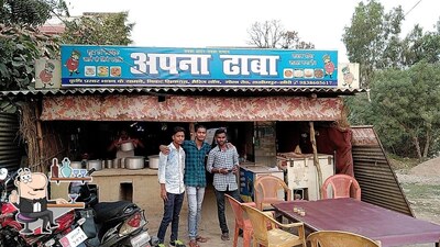 Check out how Apna Dhaba looks inside