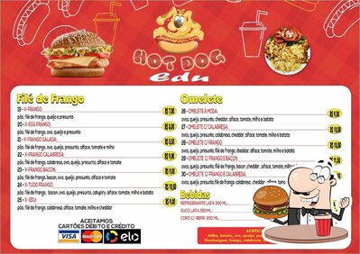 Os hambúrgueres do Hot Dog Edu irão satisfazer uma variedade de gostos