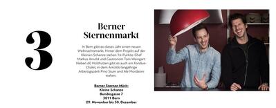 La pubblicità contiene informazioni su Berner Sternenmarkt Bern