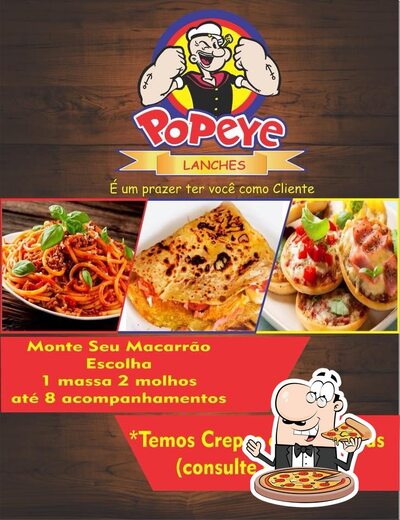 Consiga pizza no Popeye Lanches
