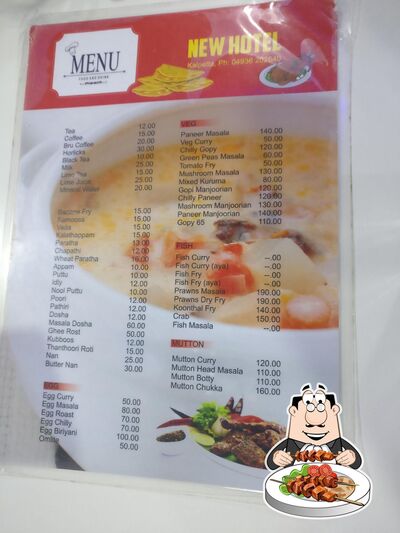 Meals at New Hotel