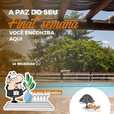 Você pode espairecer no exterior Raízes Restaurante Rural