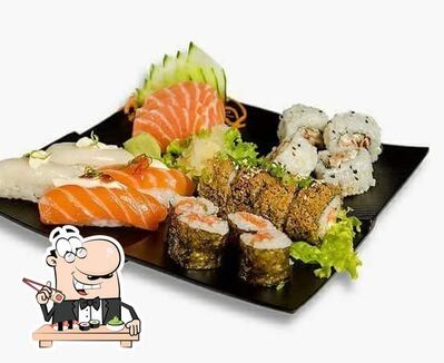 Sushi é um popular cozinha originário do Japão