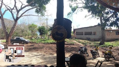 Você pode espairecer no na área externa do Beco da Piaba