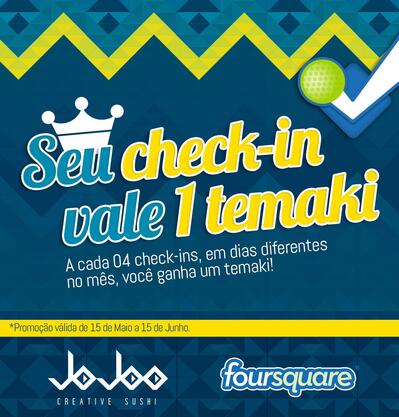 A publicidade mostra informações sobre o JoJoo Creative Sushi