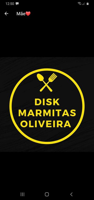 A representação visual da marca do Disk marmitas Oliveira