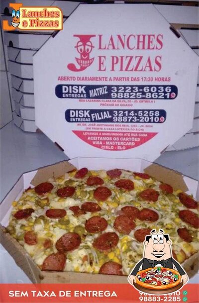Experimente pizza no Jota Lanches e Pizzas Varginha Varginha MG
