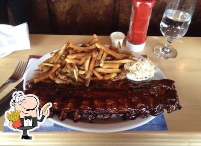 A Terrasse chez Donat vous pouvez profiter des frites, des pommes frites