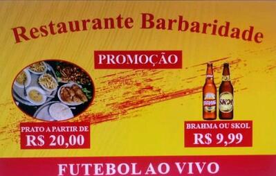 A publicidade apresenta informações sobre o Restaurante Cabral