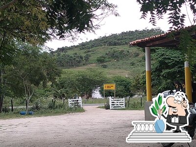 Desfrute da vista da área externa do Rancho Sossego