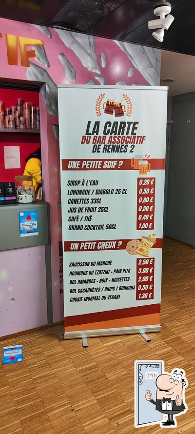 Voici l'annonce publicitaire de Bar Associatif Rennes 2