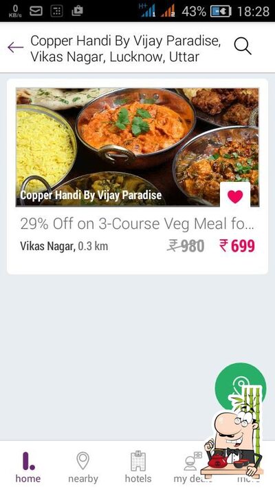 Meals at Copper Handi