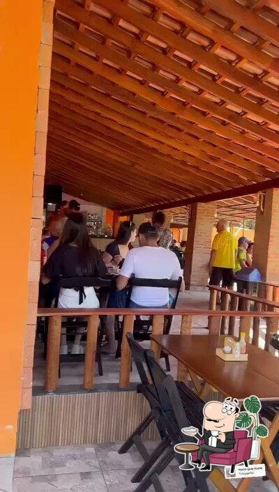 O interior do Pesqueiro e Restaurante Recanto da Paz
